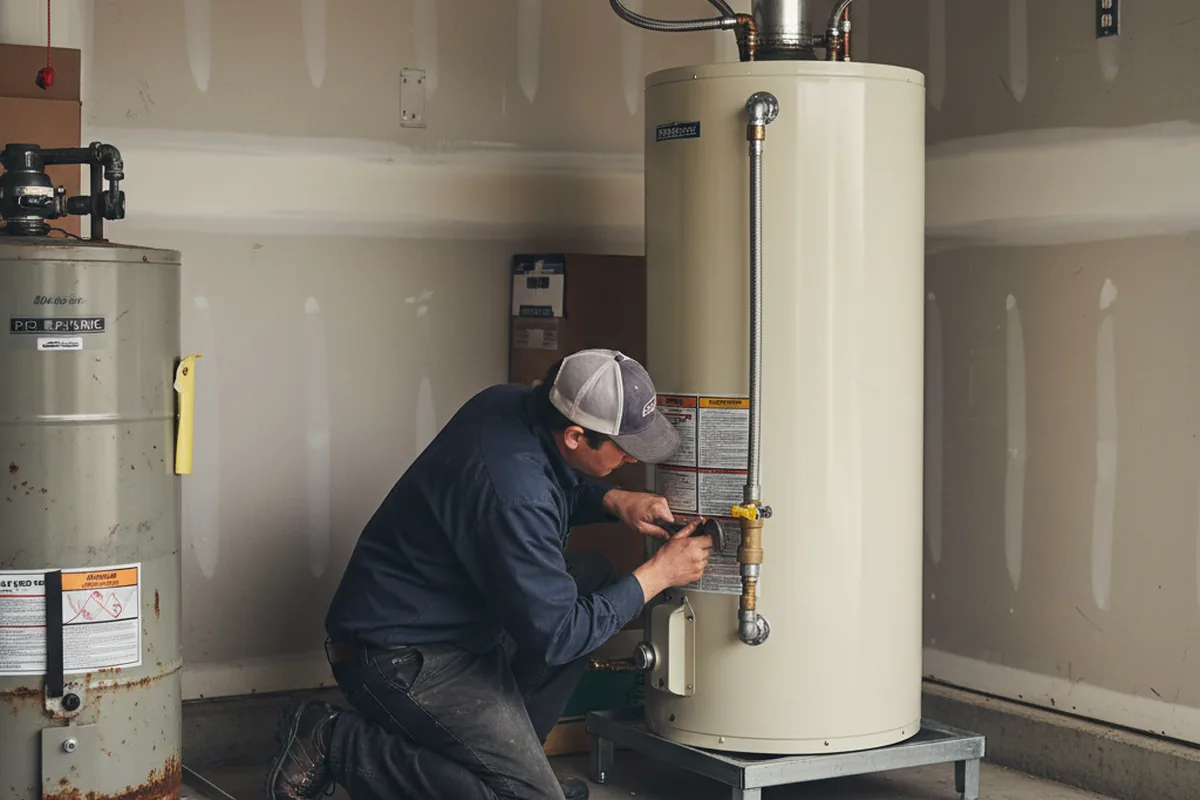 Water heater and shutoff valve replacement in Lilburn